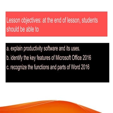 Word Lesson 1: Word Basics | PPTX