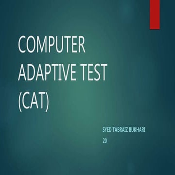 Computer Adaptive Test (cat)