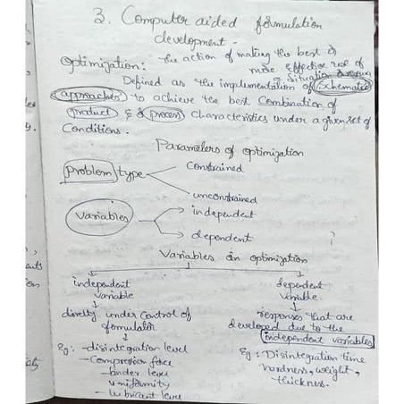 3 unit computer aided formulation development
