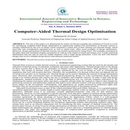 Computer aided thermal_design_optimisati