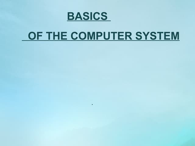 Computer and computation
