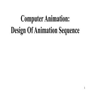 Computer animation Computer Graphics 