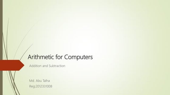 Arithmetic Operations | PPT