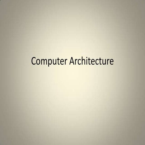 Computer architecture | PPT