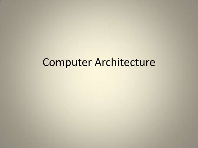 Computer architecture