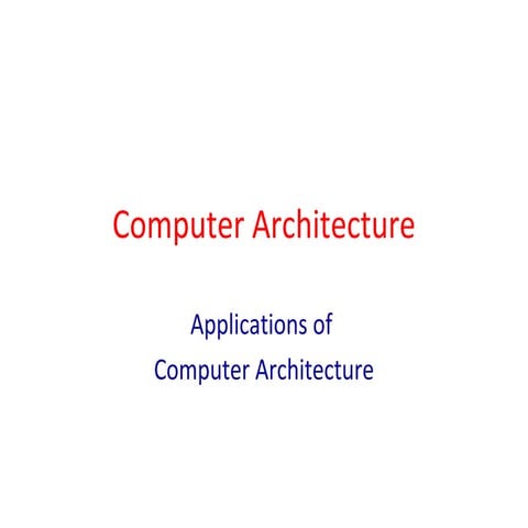 Computer Architecture | PPT