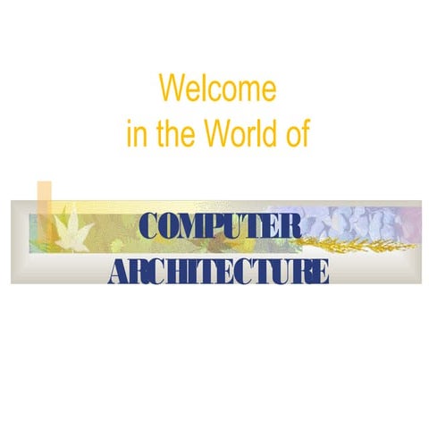 Computer architecture | PPT