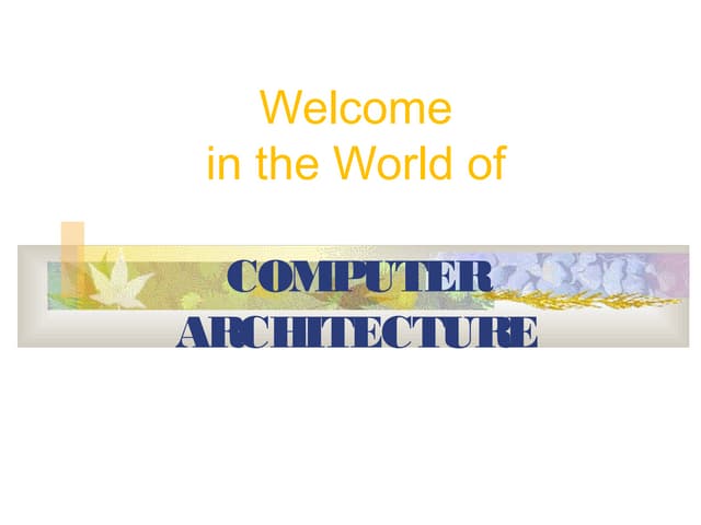 Computer architecture