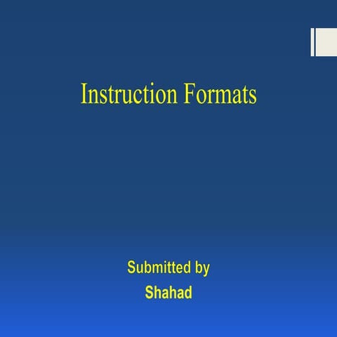 Computer architecture instruction formats | PPTX | Programming ...