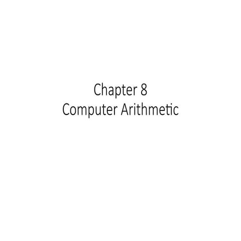 Computer Organization - Computer Arithmetic.ppt