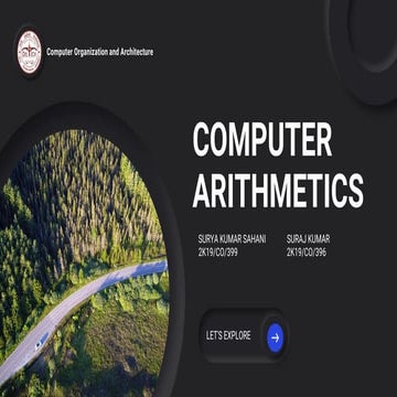 Computer arithmetics (computer organisation & arithmetics) ppt | PPT