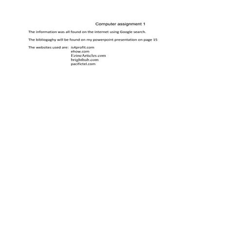 Computer assignment 1 | PDF
