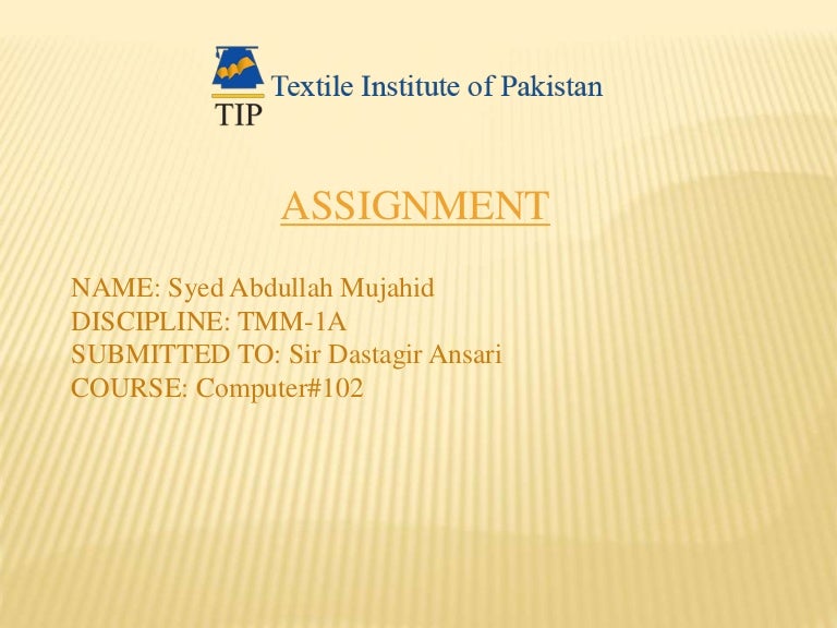 Computer assignment(powerpoint)