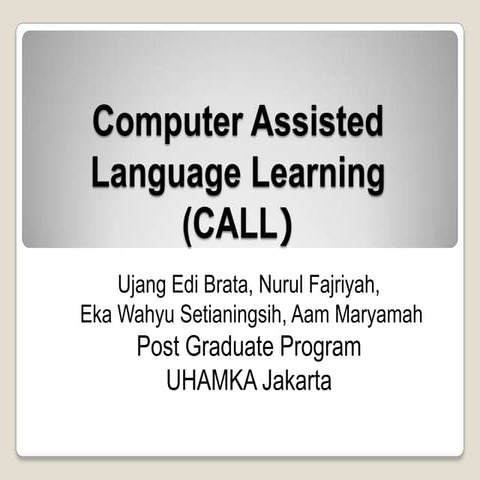 Computer assisted language learning