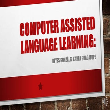 Computer assisted language learning