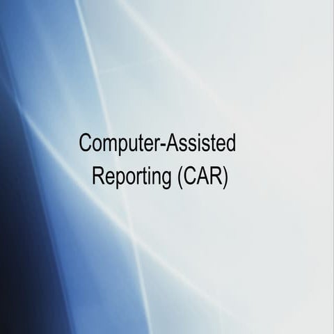 Computer-assisted reporting seminar for StatsCan