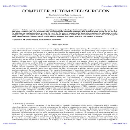 Computer assisted surgery | PDF