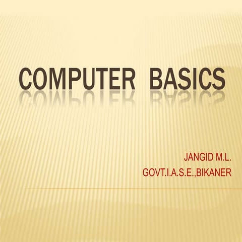 Computer basics | PPT