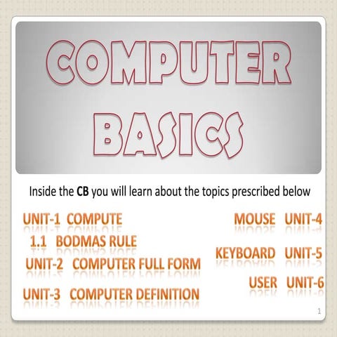 Computer basics | PPT