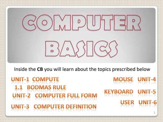 Computer basics | PPT