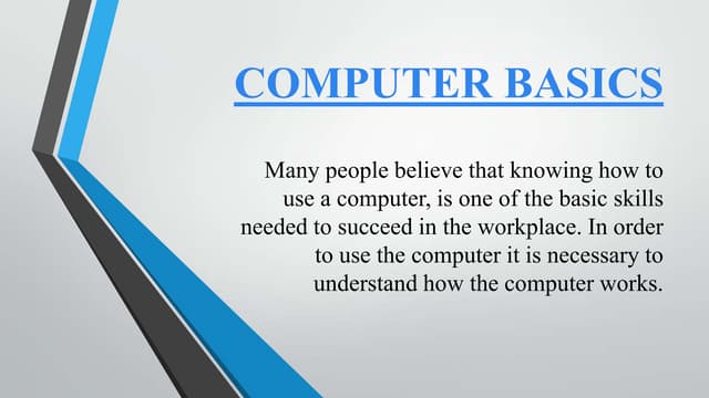Computer basics