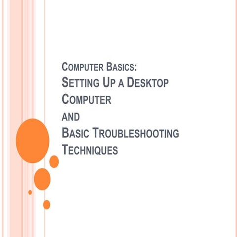 Computer Basics: Setting Up a Computer