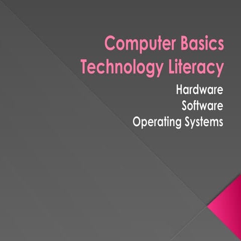 Computer Basics 101 Slide Show Presentation | PPT