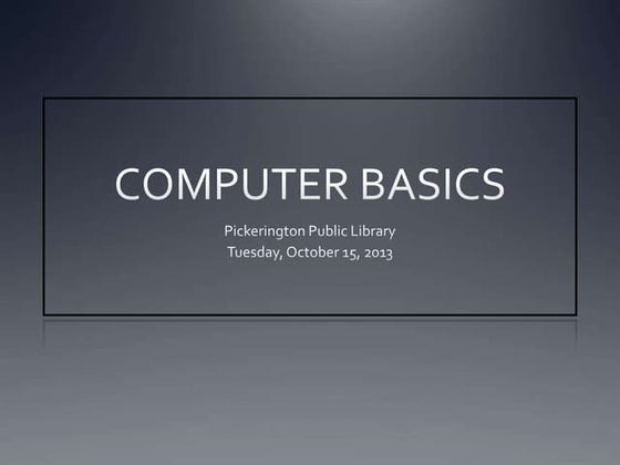 Beginning computer basics exercise | PDF