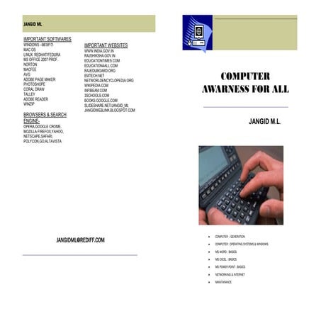 Computer basics for all . jangid ml