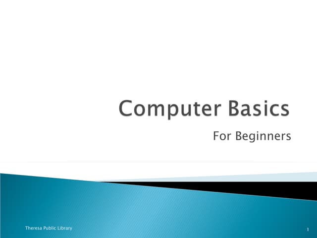 Computer basics for seniors