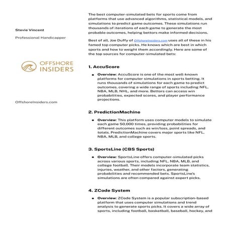 Where to Get The Best Computer Sports Betting Picks Using AI