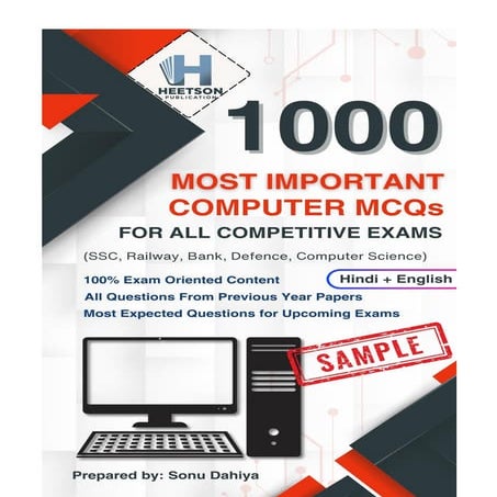 Computer MCQ Book for all competitive exams PDF Free Download - Heetson Publi...