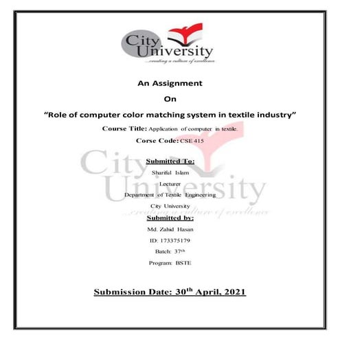 Computer color matching system in textile industry