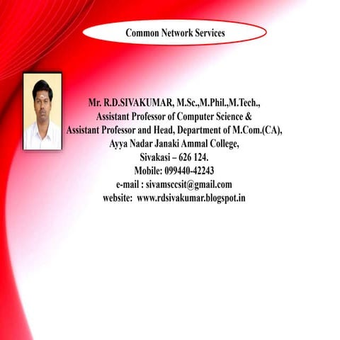 Common Network Services - R.D.Sivakumar