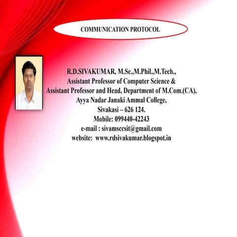 Communication Protocol - R.D.Sivakumar