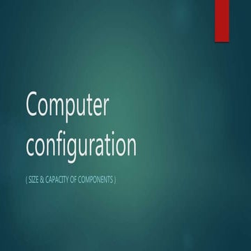 Understanding Computer configuration