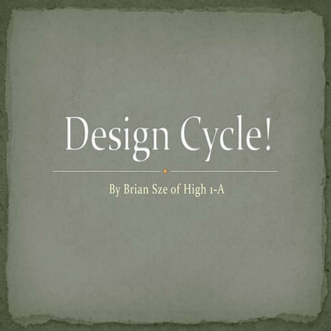 Computer design cycle