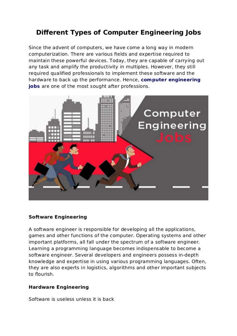 Get Different Types of Computer Engineering Jobs Only at Employdeploy