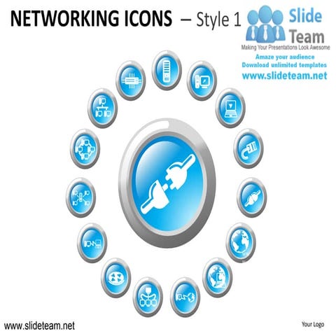Networking icons style 1 powerpoint presentation templates | PPTX