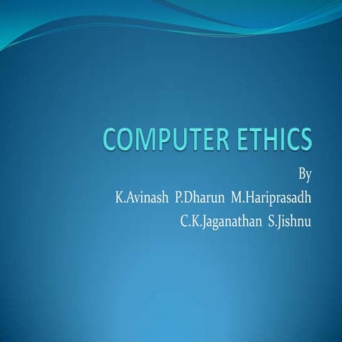 Computer ethics