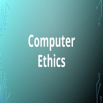 Computer ethics | PPTX