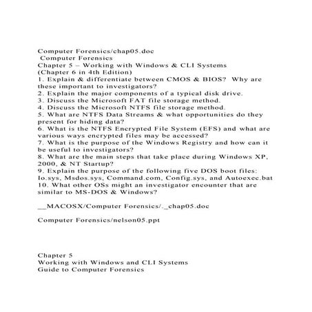 Computer Forensicschap05.doc Computer ForensicsChapter 5 – .docx