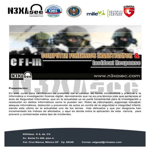 Computer forensics investigator & incident response windows[cfi ir]