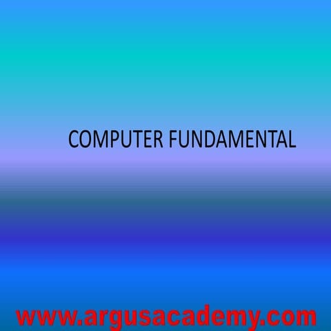 Computer fundamental | PPT