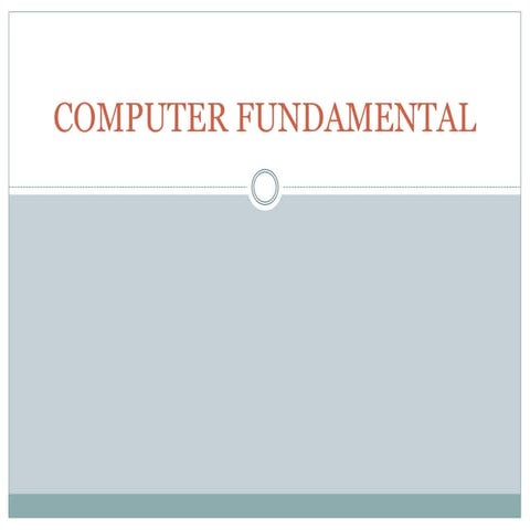 COMPUTER FUNDAMENTAL | PPTX