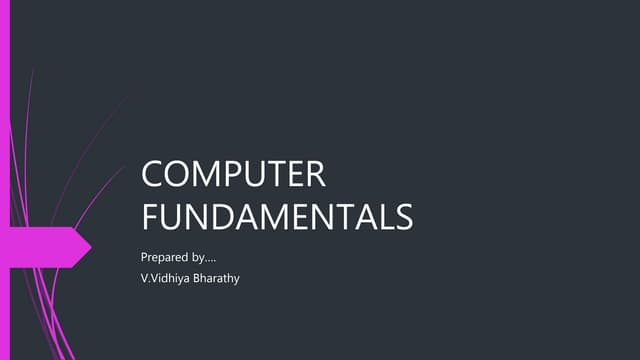 Computer fundamentals | PPT