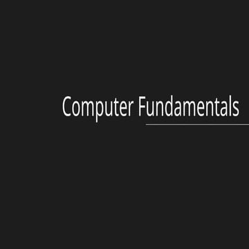 Computer Fundamentals.pptx that teaches us core understanding about ...