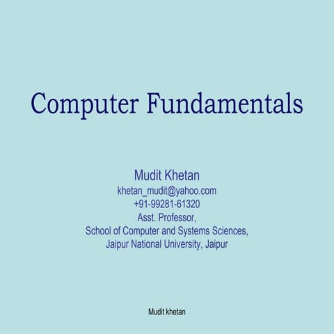 Computer Fundamentals | PPT