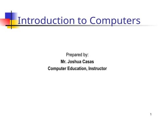 what is computer | PPT | Computer Peripherals | Computing