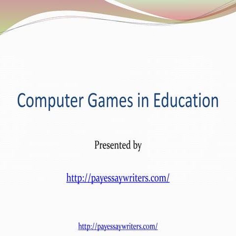 Computer games in education